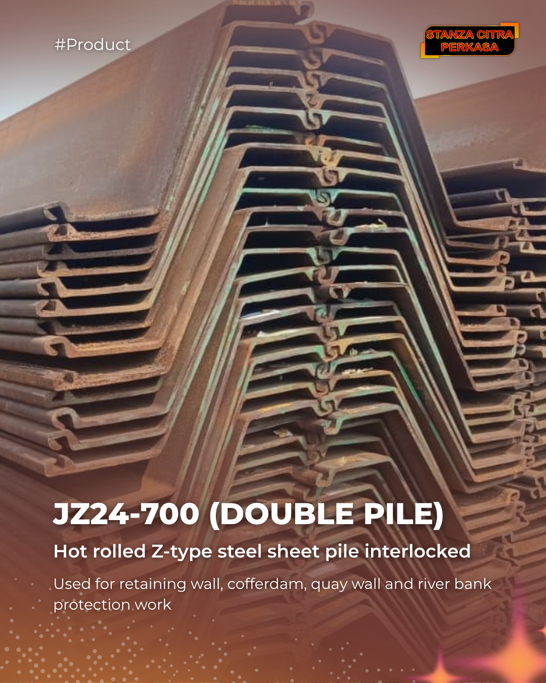 JZ24-700 Double Pile Steel Sheet Pile